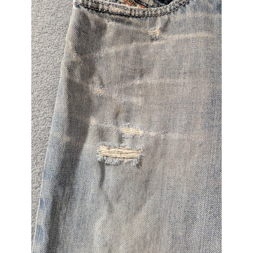 Diesel Industry Distressed Light Wash Jeans Mens 31 Y2K 0806R Waykee Straight - Picture 5 of 16